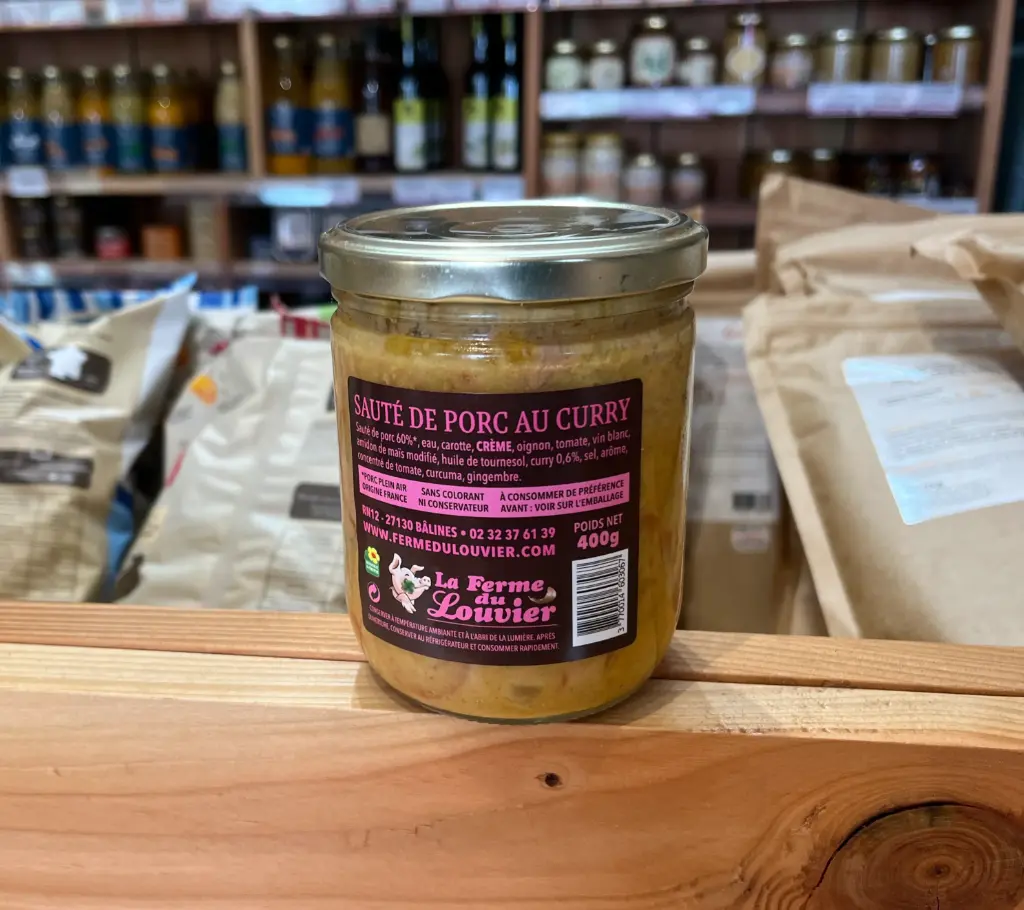 Sauté de porc au curry (Louvier) 400 gr