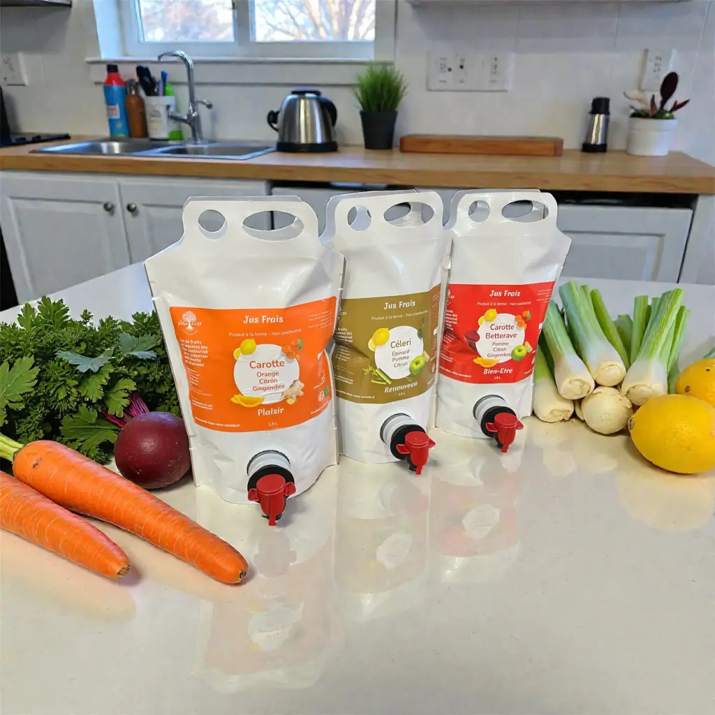 Pack de 3 BIB de jus vivants (1 Plaisir - 1 Bien-Etre - 1 Renouveau)