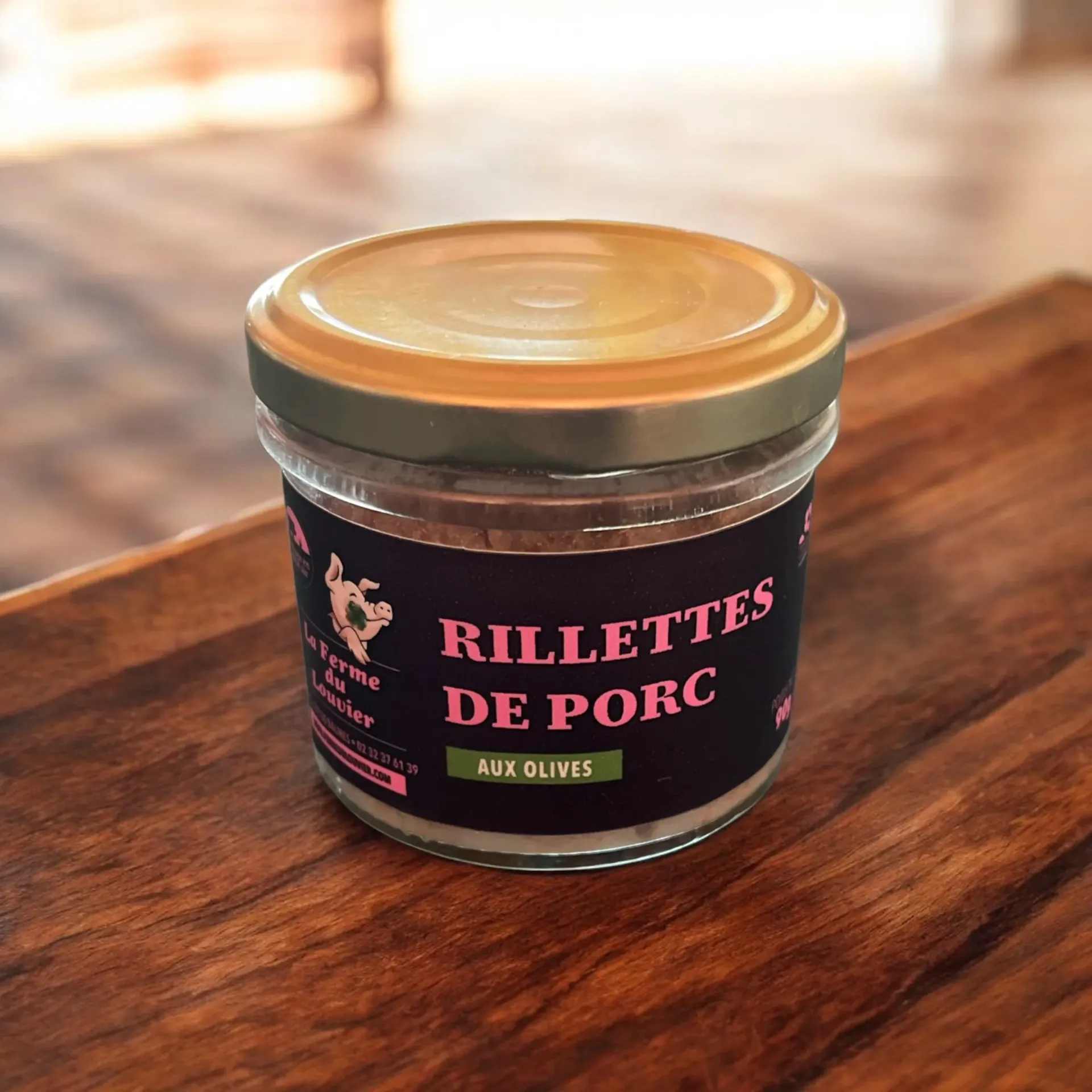 Rillettes porc aux olives (Louvier) 90 gr