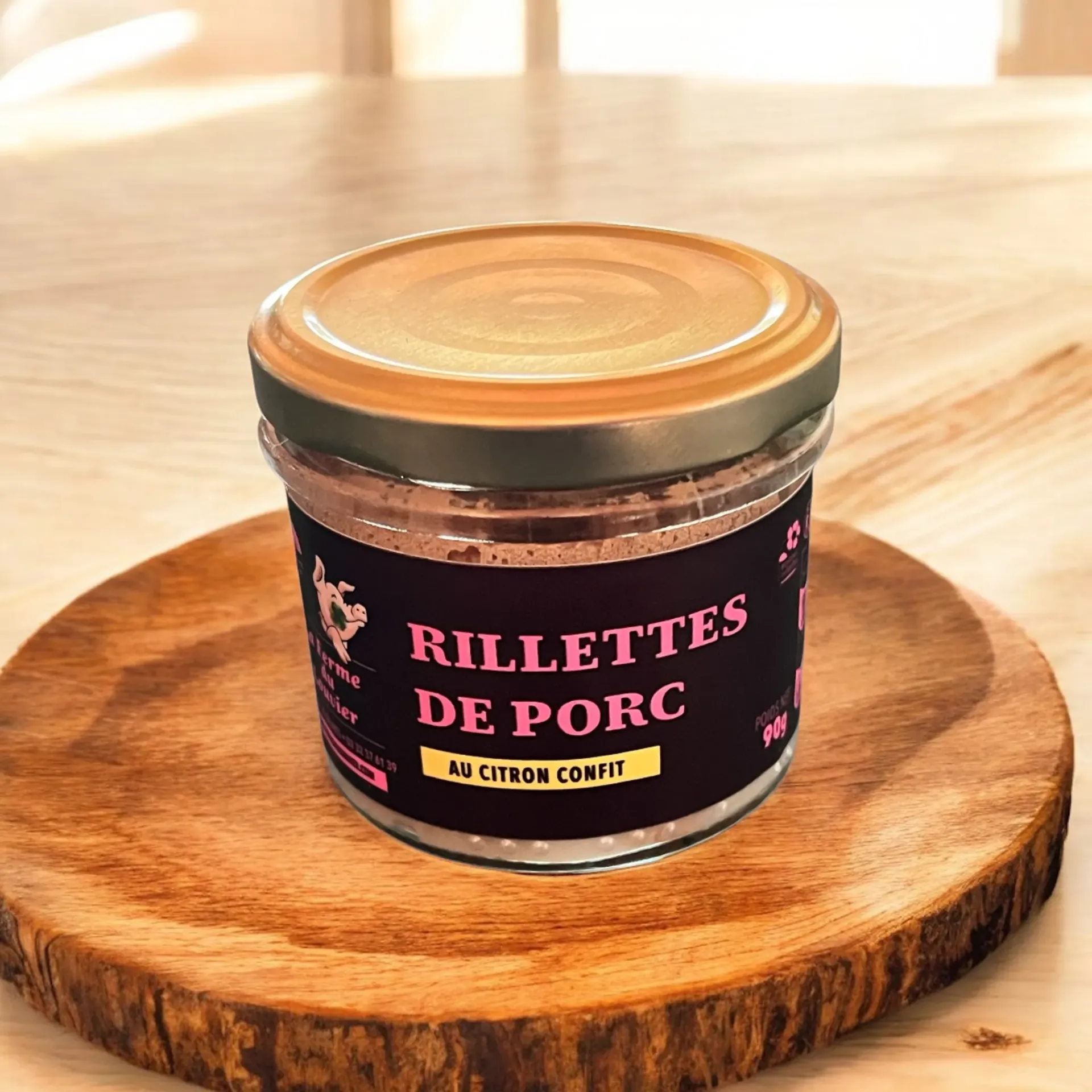 Rillettes porc au citron (Louvier) 90 gr