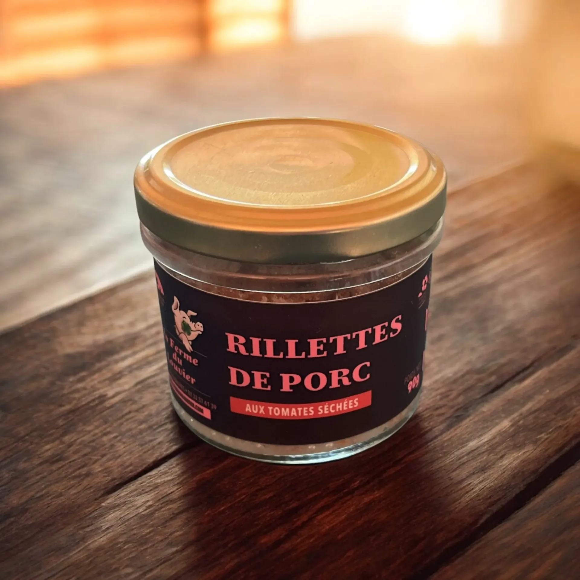Rillettes porc aux tomates séchées (Louvier) 90 gr